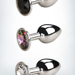 Металева анальна пробка з кристалом Alive Mini Metal Butt Plug Red M