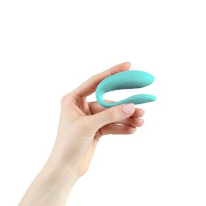 Смарт-вібратор для пар We-Vibe Sync Lite Aqua, 10 віброрежимів, можна поєднувати з проникним сексом