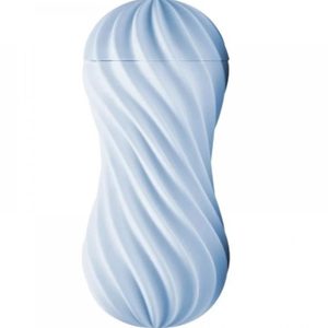 Мастурбатор Tenga FLEX Bubbly Blue зі змінною інтенсивністю, можна скручувати, вакуум
