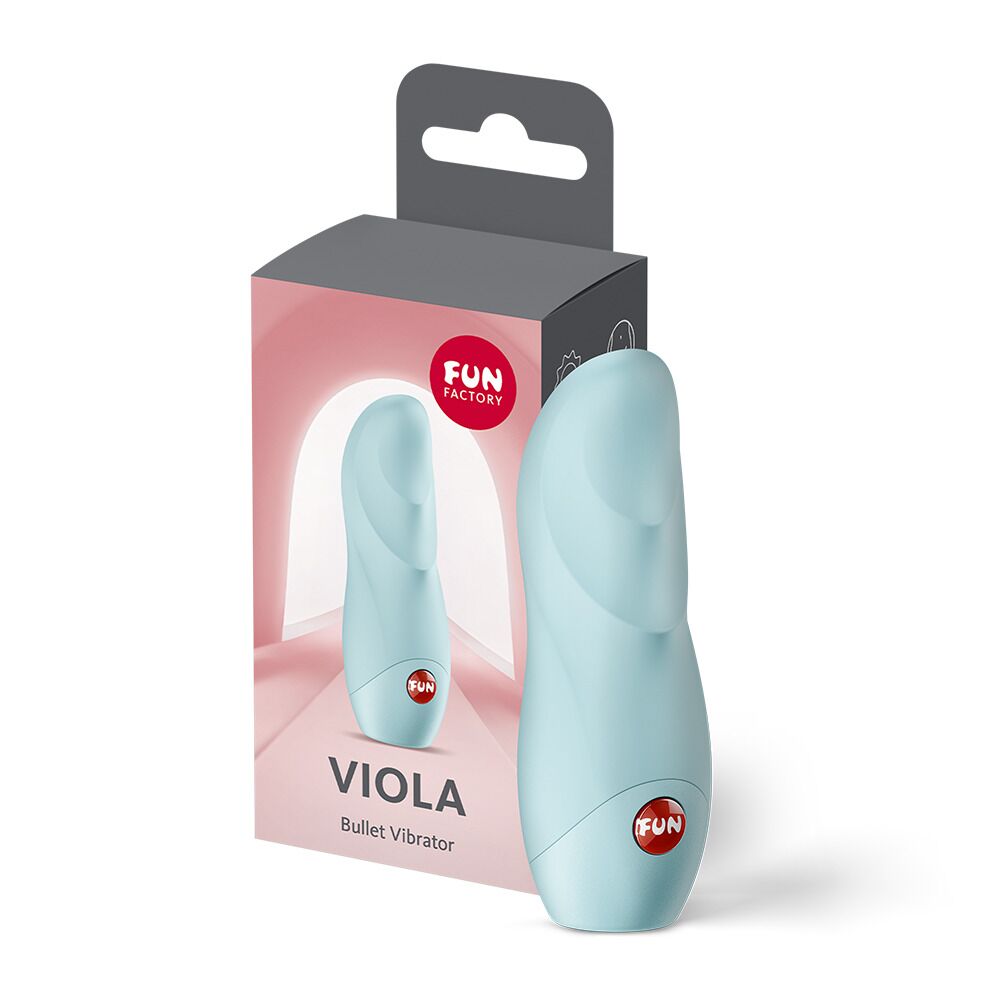 Віброкуля Fun Factory Viola Ice Blue, 10 режимів, від батарейки ААА