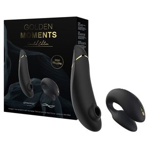 Преміальний подарунковий набір Golden Moments: Womanizer Premium та We-Vibe Chorus Black