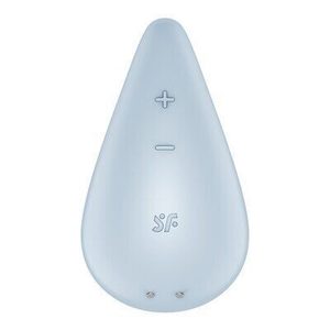 Вібратор для зовнішньої стимуляції Satisfyer Dew Drop Blue, 2 мотори, 12 режимів, м’який корпус
