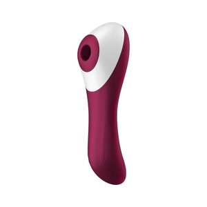 Вакуумний стимулятор із вібрацією Satisfyer Dual Crush Wine Red