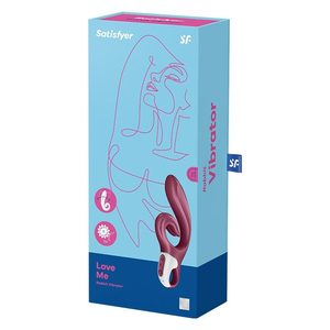 Вібратор-кролик Satisfyer Love Me Red, гнучкий, відросток з потрійним кінчиком