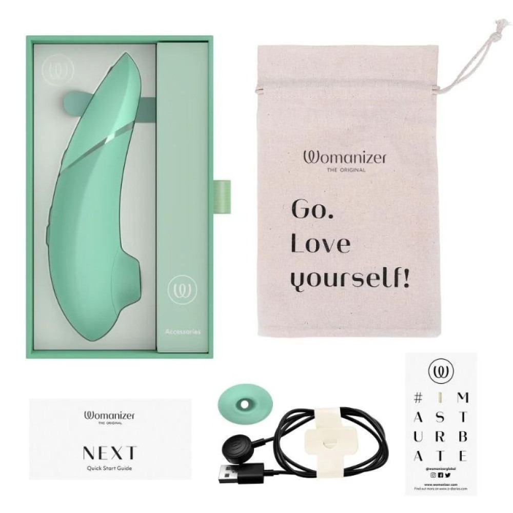 Вакуумний кліторальний стимулятор Womanizer Next Sage, 3D Pleasure Air, 14 рівнів інтенсивності