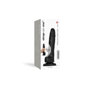 Реалістичний фалоімітатор Strap-On-Me Sliding Skin Realistic Dildo Black S, ефект рухливої шкіри