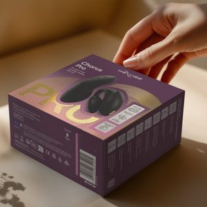 Вібратор для пар We-Vibe Chorus Pro Satin Black з пультом і додатком, чорний