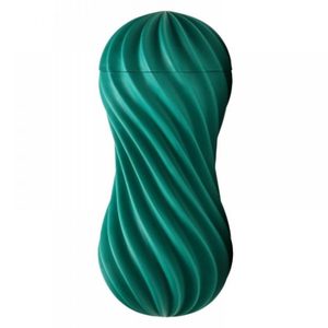 Мастурбатор Tenga FLEX Fizzy Green зі змінною інтенсивністю, можна скручувати, вакуум