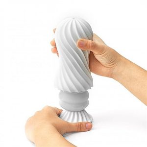 Мастурбатор Tenga Flex Rocky Black зі змінною інтенсивністю, можна скручувати