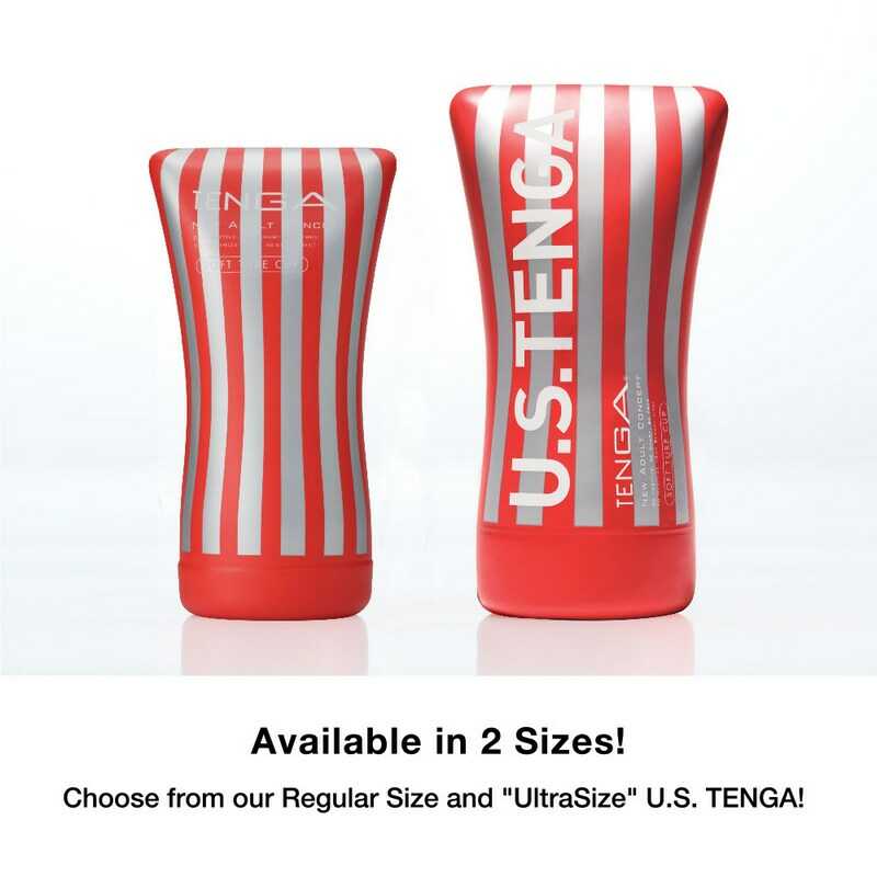 Мастурбатор Tenga US Soft Tube Cup (м’яка подушечка велика), стискальний, суперпотужне всмоктування