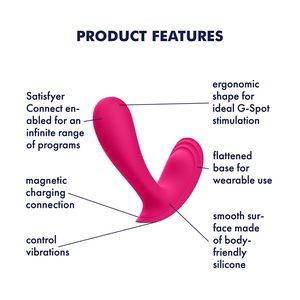 Смарт-вібратор у трусики Satisfyer Top Secret Pink вагінально-кліторальний, 2 мотори