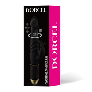 Вібратор Dorcel Furious Rabbit 2.0 зі зворотно-поступальними рухами головки, перезаряджуваний