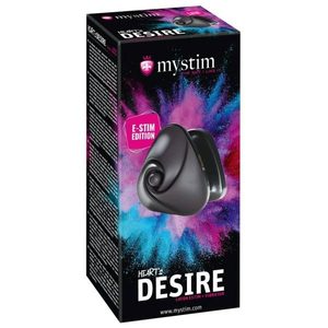 Вібратор для клітора з електростимуляцією Mystim Heart's Desire Black Edition