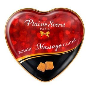 Масажна свічка-серце Plaisirs Secrets Caramel (35 мл)