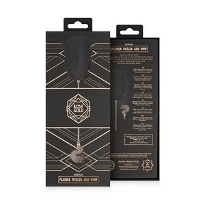 Лоскітка з металевим флогером Rosy Gold - Feather Tickler & Whip