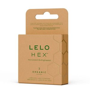 Презервативи LELO HEX Condoms Organic 3 Pack, тонкі та суперміцні