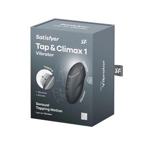 Вібростимулятор-пульсатор Satisfyer Tap & Climax 1 Grey, ефект постукування пальцем, 2 мотори