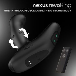 Масажер простати Nexus Revo Ring, ротація, вібрація та масаж рухомим кільцем, пульт ДК