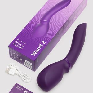 Смарт-вібромасажер We-Vibe Wand 2 Purple, дуже потужний, функція Smart Silence