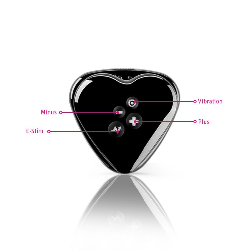 Вібратор для клітора з електростимуляцією Mystim Heart's Desire Black Edition