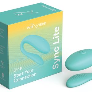 Смарт-вібратор для пар We-Vibe Sync Lite Aqua, 10 віброрежимів, можна поєднувати з проникним сексом