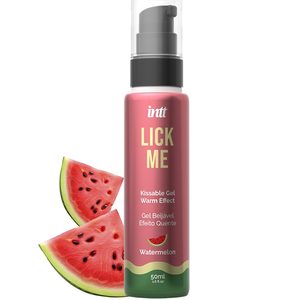 Гель для оральних пестощів із зігрівальним ефектом INTT Lick Me Kissable Gel Watermelon 50 мл, без цукру