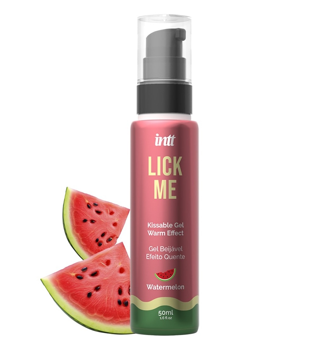 Гель для оральних пестощів із зігрівальним ефектом INTT Lick Me Kissable Gel Watermelon 50 мл, без цукру