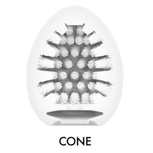 Мастурбатор-яйце Tenga Egg Cone, щільний TPE, пробник лубриканту 5 мл