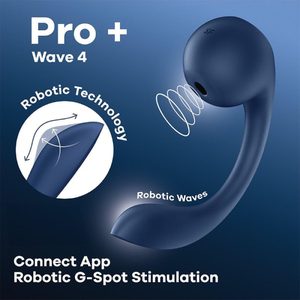 Смарт-стимулятор точки G + вакуумний стимулятор клітора Satisfyer Pro+ Wave 4 Connect App