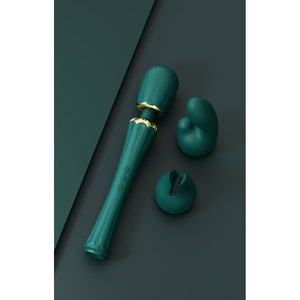Вібратор мікрофон з насадками Zalo Kyro Wand Turquoise Green