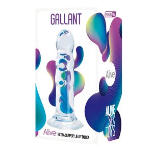 Прозорий фалоімітатор Alive Gallant Jelly Dildo