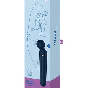 Вібромасажер Satisfyer Planet Wand-er Blue/Rosegold, дуже потужний, бездротовий
