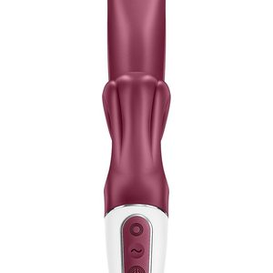Вібратор-кролик Satisfyer Love Me Red, гнучкий, відросток з потрійним кінчиком