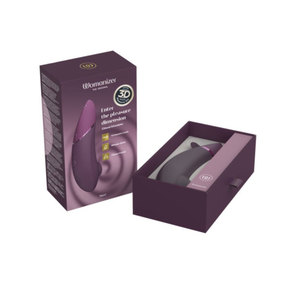Вакуумний кліторальний стимулятор Womanizer Next Dark Purple, 3D Pleasure Air, 14 рівнів інтенсивності