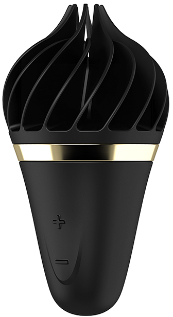 Морозиво-спінатор Satisfyer Lay-On - Sweet Treat Black/Gold, 10 режимів роботи, водонепроникний