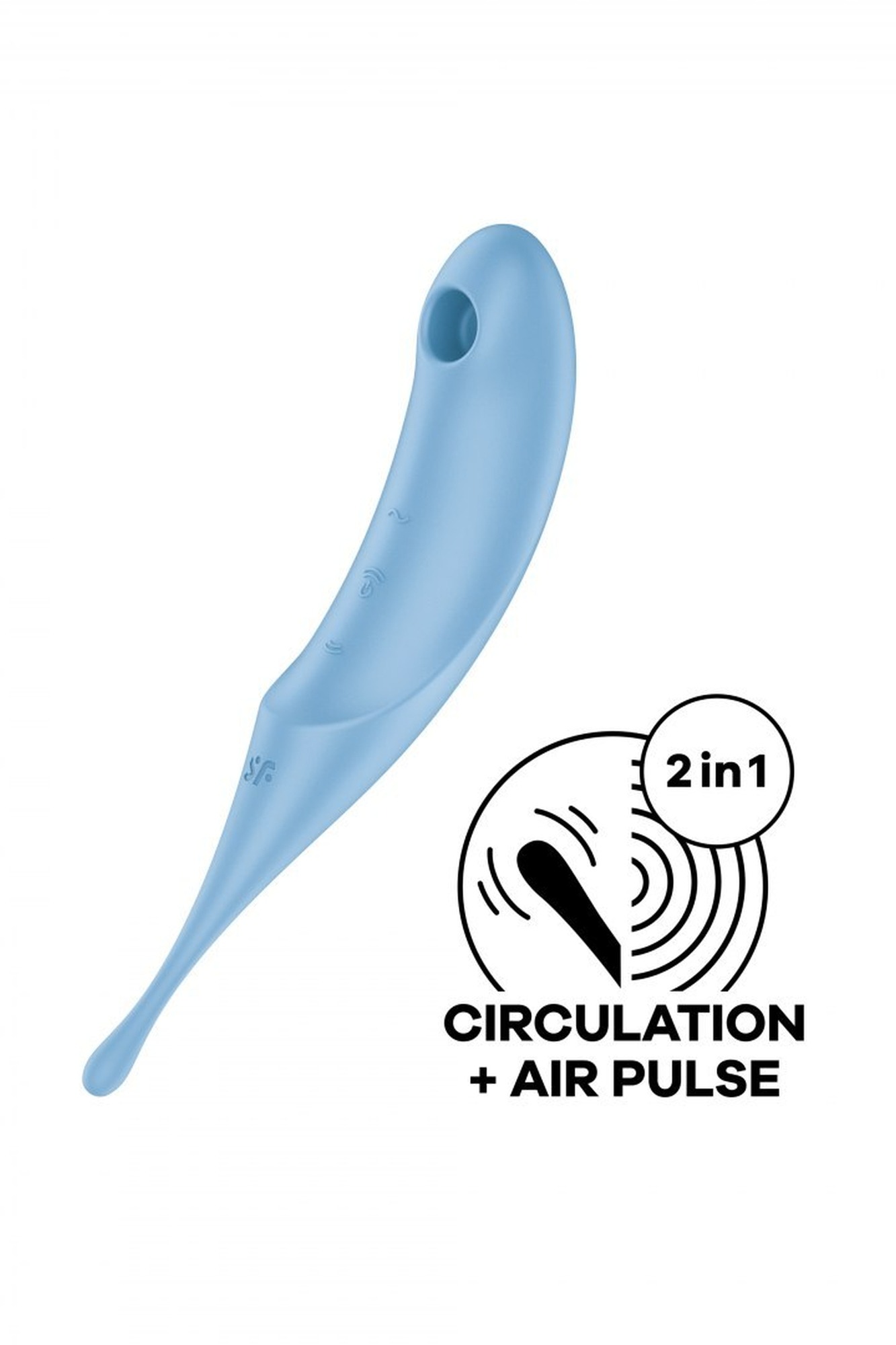 Вібратор для клітора з вакуумною стимуляцією Satisfyer Twirling Pro Blue