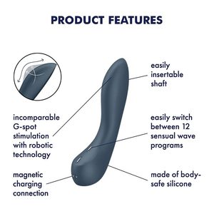Стимулятор точки G Satisfyer G-Spot Wave 4, ефект пестощів пальчиком, 12 режимів
