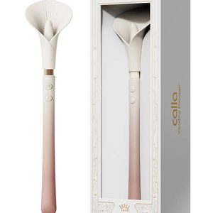 Розкішний вібромасажер Zalo – Calla Blossom Pink, двосторонній, 2 мотори