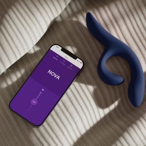 Смарт вібратор-кролик We-Vibe Nova Midnight Blue, ергономічний, регульований кут нахилу стовбура