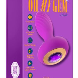 Анальний вібратор зі стразом Blush Oh My Gem Charm Amethyst колір фуксія