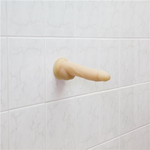 Фалоімітатор ADDICTION Dual Density Silicone Dildo Caramel 8″, присоска, діаметр 4,3 см, віброкуля