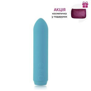 Мінівібратор Je Joue - Classic Bullet Vibrator Teal з глибокою вібрацією і фіксацією на палець + подарунок косметичка