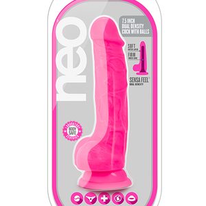 Фалоімітатор з подвійною щільністю NEO 7.5 INCH COCK W. BALLS