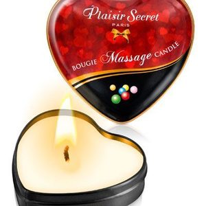 Масажна свічка-серце Plaisirs Secrets Bubble Gum (35 мл)