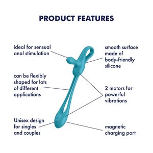 Мультивібратор Satisfyer Plug & Play 1, для неї та для нього, 2 мотори