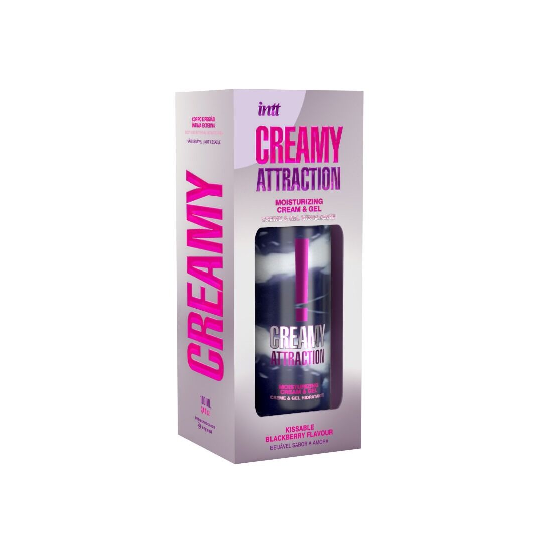 Зволожувальний крем-гель 2в1 Intt Creamy Attraction Blackberry 100 мл для всього тіла, смак ожини