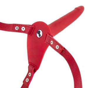 Страпон з вібрацією Fetish Tentation Vibrating Strap-On with Dildo Red