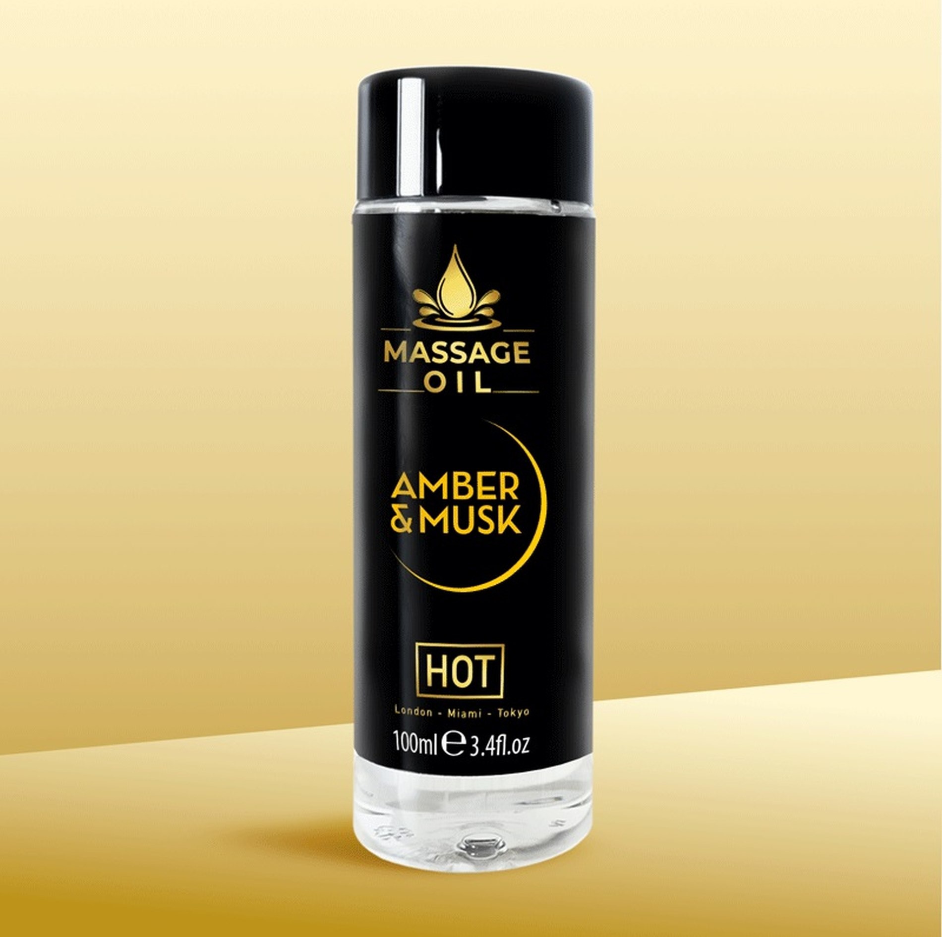 Масажна олія HOT Massage Oil Amber Musk з ароматом бурштинового мускусу, 100 мл