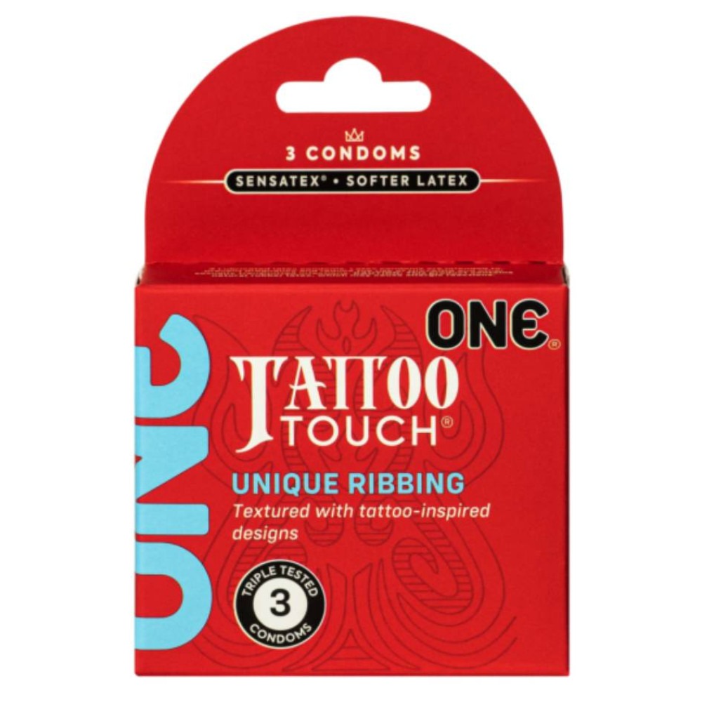 Презервативи ONE Tattoo Touch 3 шт, картонна коробка