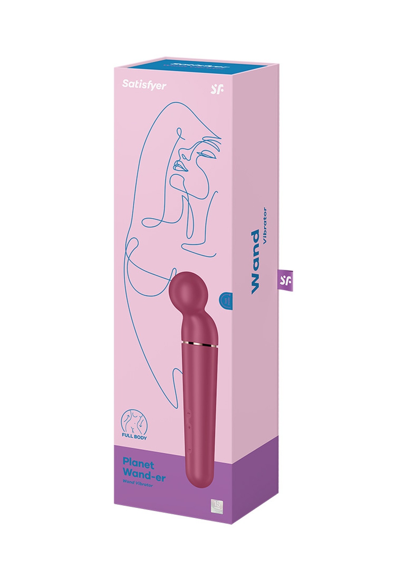 Вібромасажер Satisfyer Planet Wand-er Berry/Rosegold, дуже потужний, бездротовий